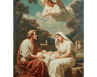 Heilige familie Fine Art Angel, museum klassiek, christelijke print