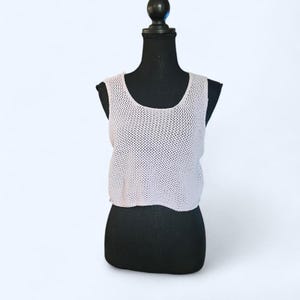 Urban Outfitters crochet knit crop tank top Y2K fairy grunge boho Size Large image 1