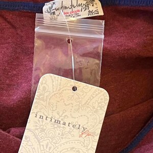 Free People Intimately red contrast stitch long sleeve top size large NWT image 7