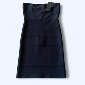 bcbg navy blue strapless dress Bcbgmaxazria blue formal dress