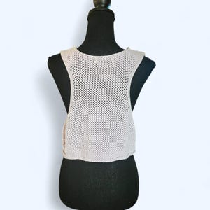 Urban Outfitters crochet knit crop tank top Y2K fairy grunge boho Size Large image 4