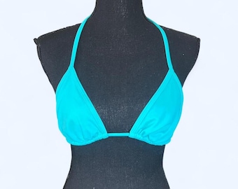 Victoria’s Secret teal vintage y2k triangle halter bikini top size medium