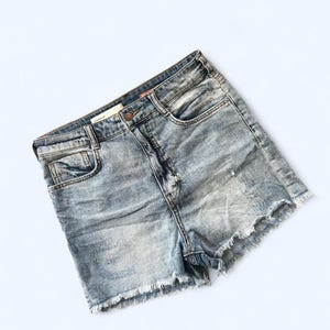 Anthropologie Pilcro Y2K baggy denim shorts size 27 image 1