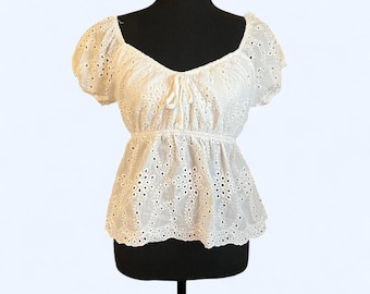 Vintage Y2K Monteau Coquette Fairy babydoll-topje maat Small