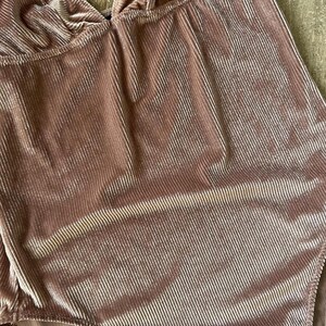Urban Outfitters Out From Under pink shimmer velvet bodysuit size small image 3