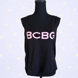 BCBG Generation fairy vintage y2k logo tanktop zwart roze maat small afbeelding 1