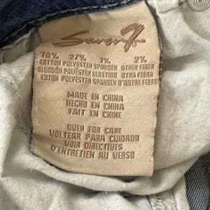 seven7 vintage y2k low rise denim shorts size 10 image 6