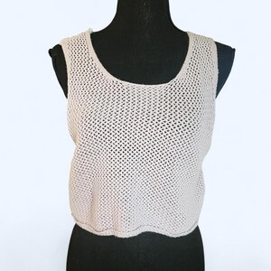 Urban Outfitters crochet knit crop tank top Y2K fairy grunge boho Size Large image 2