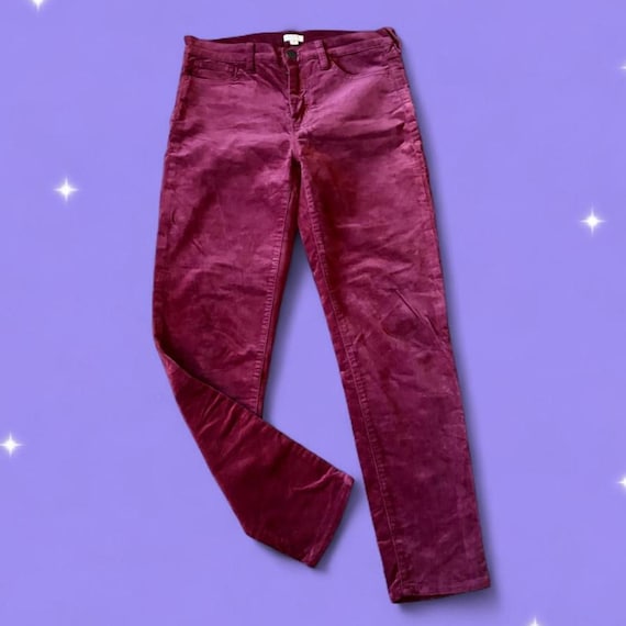 J.Crew, Vintage J.Crew Stretch Velvet Skinny Pants size 28