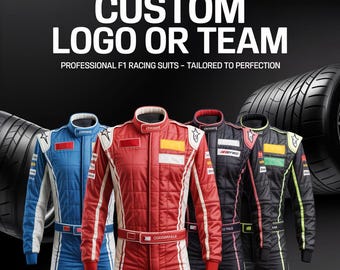 Personalized Formula F1 Racing Suits, Custom Size, Color & Team / Driver Name of your choice