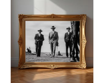 Vintage Cowboy Gentlemen Print, Western Fashion Wall Art, Black and White Ranch Photography, Old West Style Decor, Digital Download