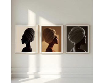 Vintage Hair Towel Art Set, Bathroom Wall Decor, Minimalist Art, Spa Day Poster, Self Care Illustration, Digital Download, Modern Gallery