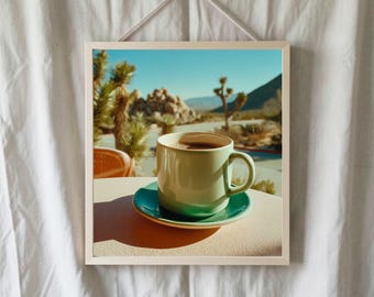 High Desert Morning | Joshua Tree Coffee Print, Modern Desert Wall Art