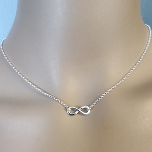 Olbye Infinity Angel Wing Necklace Choker - Silver Adjustable Everyday Jewelry For Women