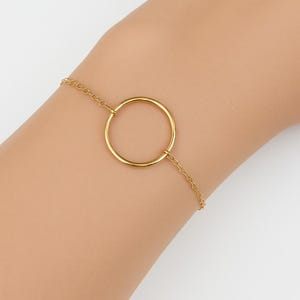 14k Gold Filled Karma Bracelet, Gold Circle Bracelet, Simple Jewelry Minimalist , Gold Jewelry, Simple Eternity Bracelet