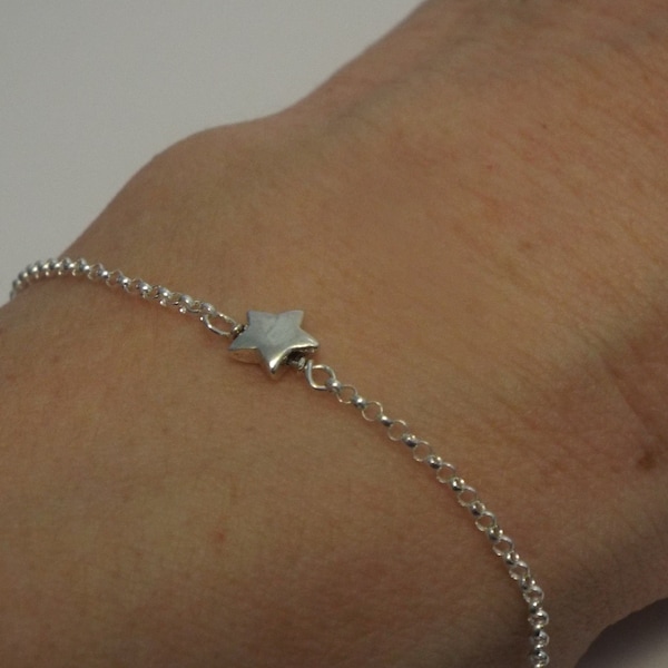 Star Bangle Bracelet In Sterling Silver main image 1