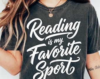 Leer es mi deporte favorito (PNG), Bibliotecario ratón de biblioteca (PNG), Humor para amantes de los libros, Cita de lector de biblioteca (PNG), Lectura divertida (Descarga digital)