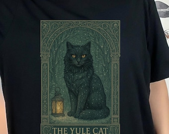 The Yule Cat PNG: Dark Christmas Folklore Art (Digital Download)