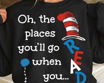 Oh, los lugares a los que irás cuando leas (Png), Gato en el sombrero (Png), Maestro dedicado, Vida docente (Png), Diseño infantil por sublimación, Día de la lectura (Png)