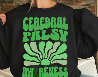Cerebral Palsy Awareness PNG: Green Ribbon Disability Awareness Month Support PNG CP Warrior Advocate Design (Digital Download)