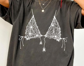 Spiderweb Bikini PNG: Gothic Halloween Spider Web Lingerie Aesthetic PNG, Spooky Fashion Graphic PNG (Digital Download)