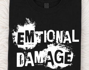 Emotional Damage PNG: Funny Quote Meme Graphic, Viral Humor PNG, Sarcastic Expression, Retro Distressed Art (Digital Download)