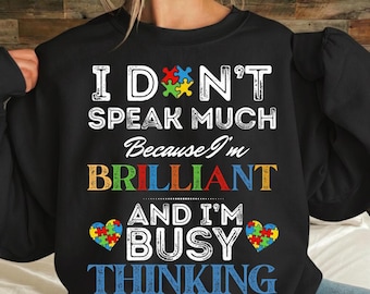 No hablo mucho Autismo brillante Autista PNG: concienciación sobre la neurodiversidad png aceptación del autismo png (Descarga digital)
