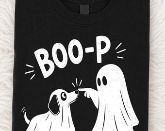 Boo Boo-P Dog Ghost PNG, Funny Halloween Dog Lovers PNG Cute Spooky Pet Lover PNG Kawaii Ghost Art (Digital Download)