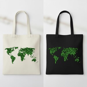 Tech world map cyber data artwork