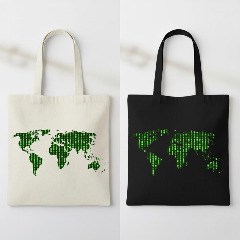 Tech world map cyber data artwork