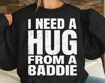 Necesito un abrazo de un villano PNG: Meme sarcástico divertido, humor estético, vibras de mejor amiga PNG, tendencia viral en internet (descarga digital)