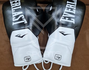 Everlast Elite Pro Leather Boxing Gloves | Lace-Up Sparring Training