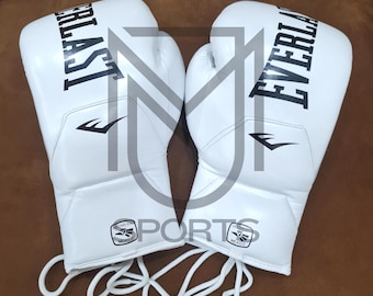 Everlast Elite Pro Leather Boxing Gloves | Lace-Up Sparring Training