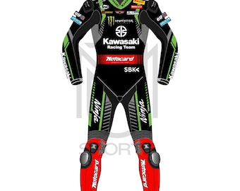 Kawasaki Ninja 2018 Model Motorcycle MotoGP Motorbike Leather Racing Suit Unisex | Available in all sizes | CE Certified Level 2 Protection