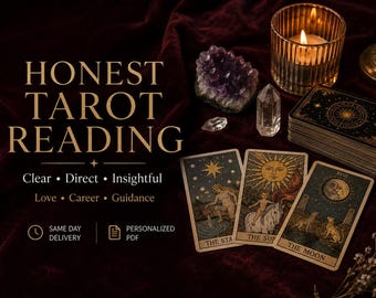 Lectura de Tarot honesta / Verdad y claridad / Entrega en el mismo día / Lectura personalizada en PDF