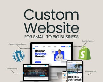 Diseño web personalizado / Revisiones ilimitadas / Interfaz de usuario y experiencia de usuario / WordPress, comercio electrónico, sitio web empresarial moderno