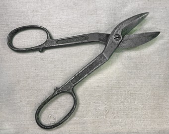 Legendary Quality WISS USA A 12 Drop Forged Solid SteelTin Shears Scissors Snips Cutters.Great Vintage Condition Use or Display Collectible