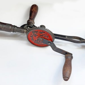 Antique Vintage 1800s MILLERS FALLS Mfg.Co Greenfield, Mass. Rare Hand Egg Beater Drill. Made in USA.Collectible. Use or Display