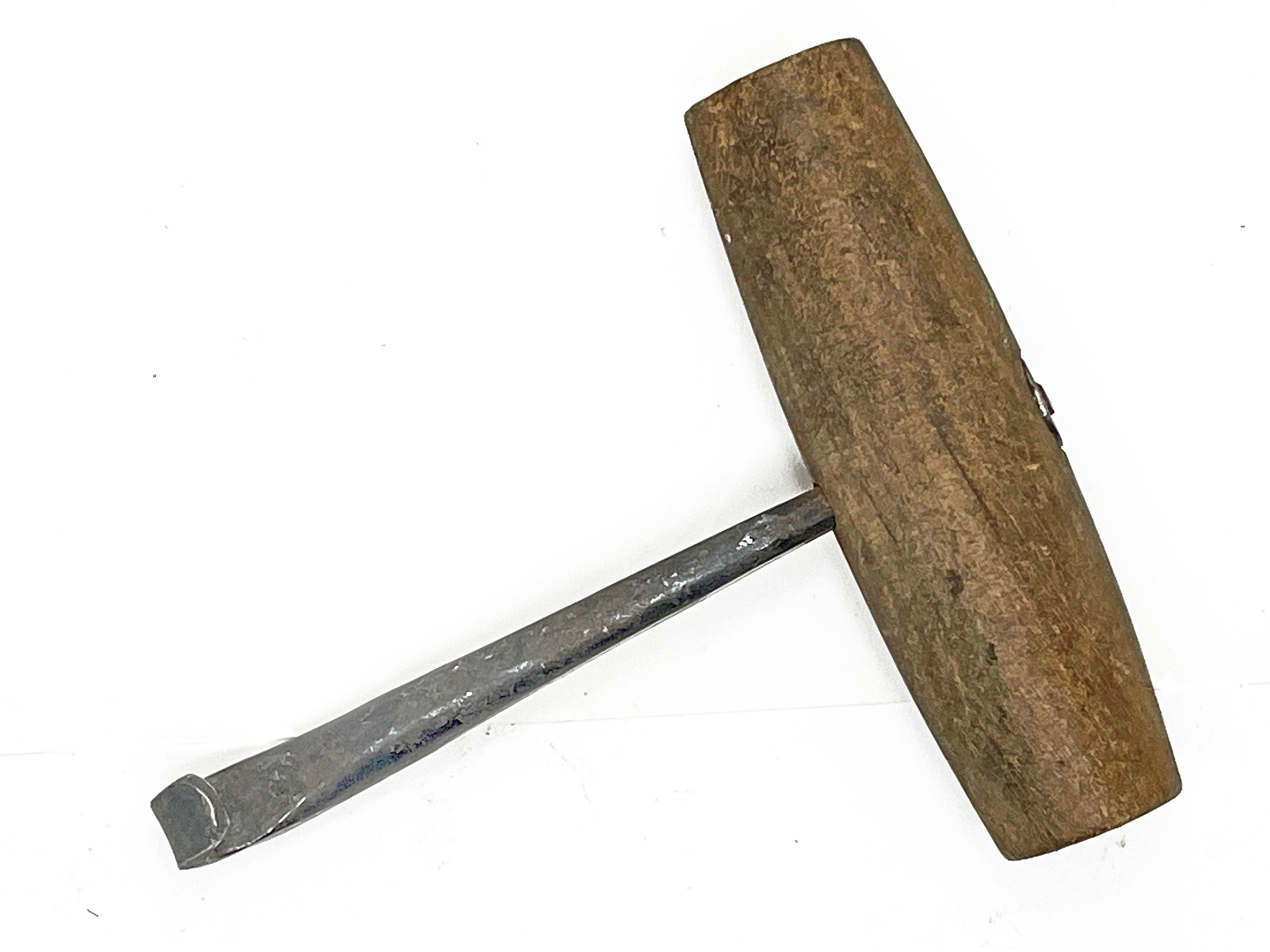 Antique Farm Hay Knife Wood Handle Straw Knife Saw Cutter Tool Primitive 38  INCH