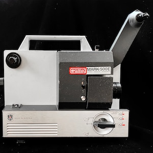 Vintage Late 1970s EUMIG Mark-500E Super 8, Single 8,Standard 8 Movie Projector Made in AUSTRIA.NoSound. Cord. Use or Display .Good Old Days