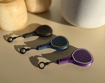 Padel Racket Keychain – 3D Printed Sports Accessory | Handmade Gift for Padel Lovers and Players, Unique Padel Racket Keychain