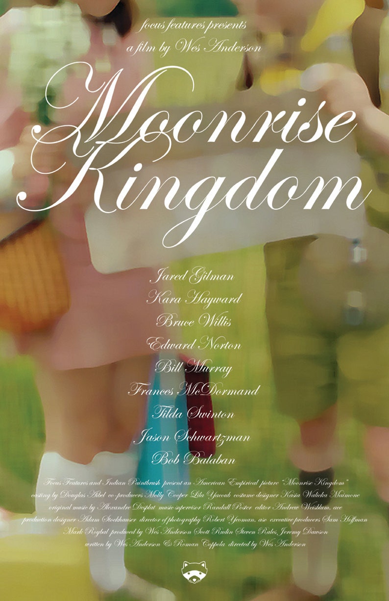 Wes Anderson Collection Moonrise Kingdom Film Poster Etsy
