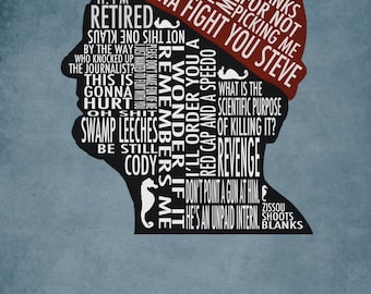 The Life Aquatic with Steve Zissou Typography Poster