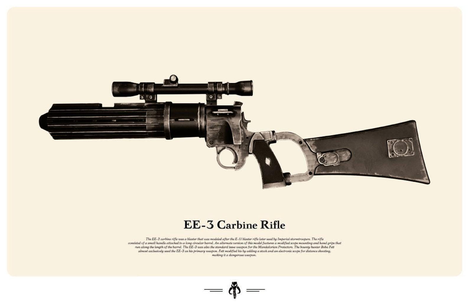 スターウォーズ武器ポスター - ボバ・フェットブラスター - Etsy
