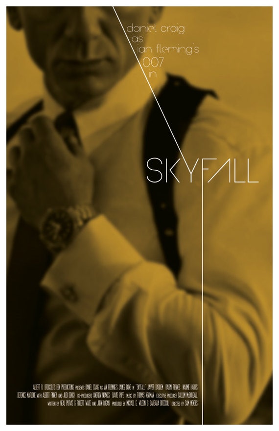 Skyfall James Bond Film Poster - Etsy Italia