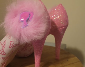 Barbie Pink Chunky Glitter Shoes 9