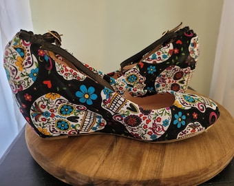 Sugar Skull shoes ( Day of the Dead )