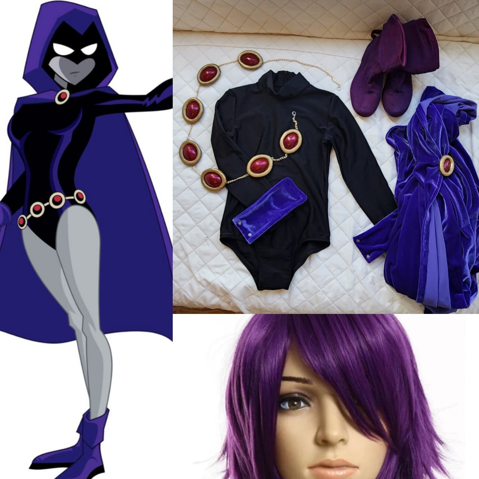 COSPLAY FANTASIA RAVENA RAVEN TEEN TITANS JOVENS TITÃS - NIPONCOSPLAY