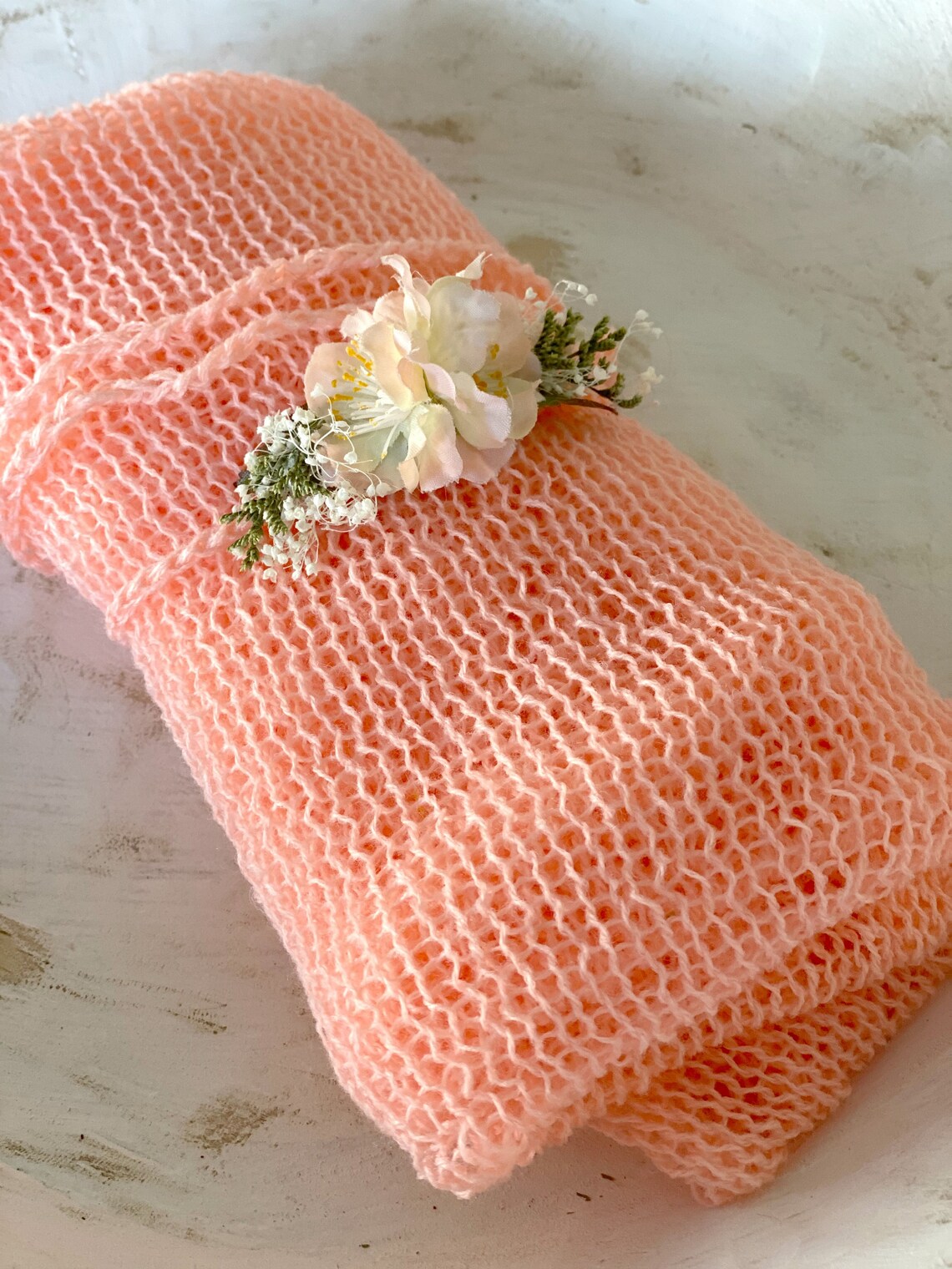 Peach Stretch Wrapknitted Wrap Wraplayer Wrapwrap and Etsy