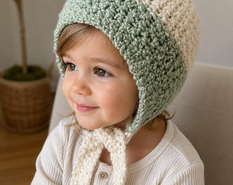 Hand Knitted Baby Hat  – Cotton Blend Yarn – Size 9–12 Months